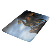 Tapis De Bain Dragon noir cuivre or (Angle)