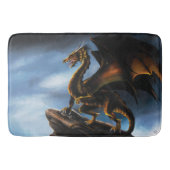 Tapis De Bain Dragon noir cuivre or (Devant)