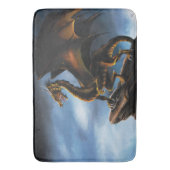 Tapis De Bain Dragon noir cuivre or (devant Vertical)