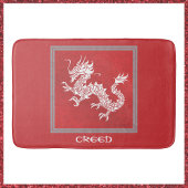 Tapis De Bain Dragon rouge et blanc