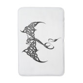 Tapis De Bain Dragon tribal celtique noir blanc (Devant (Vertical))