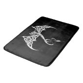 Tapis De Bain Dragon tribal celtique noir blanc (Angle)