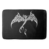 Tapis De Bain Dragon tribal celtique noir blanc (Devant)