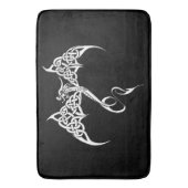 Tapis De Bain Dragon tribal celtique noir blanc (devant Vertical)