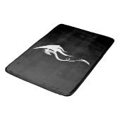 Tapis De Bain Dragon tribal noir blanc (Angle)