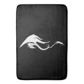 Tapis De Bain Dragon tribal noir blanc (devant Vertical)