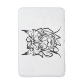 Tapis De Bain Dragon tribal noir et blanc (Devant (Vertical))