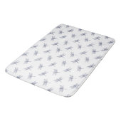 Tapis De Bain Dragonflies de Parties scintillant de lavande blan (Angle)