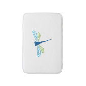 Tapis De Bain Dragonfly bleu et vert (Devant (Vertical))