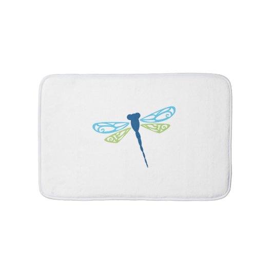 Tapis De Bain Dragonfly bleu et vert (Devant)