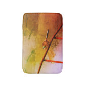 Tapis De Bain Dragonfly On Wire Fence Abstraite Distressed (Devant (Vertical))