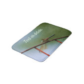 Tapis De Bain Dragonfly on Wire Fence Close Up Personnalisé (Angle)
