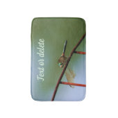 Tapis De Bain Dragonfly on Wire Fence Close Up Personnalisé (Devant (Vertical))