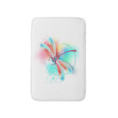Tapis De Bain Dragonfly rouge sur l'arrière - plan aquarelle (Devant (Vertical))