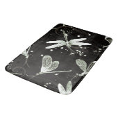 Tapis De Bain Dragonlies Noir et Blanc Grand Mat Bain (Angle)