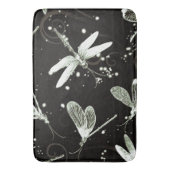 Tapis De Bain Dragonlies Noir et Blanc Grand Mat Bain (devant Vertical)