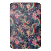 Tapis De Bain Dragons et fleurs de néon (devant Vertical)