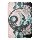 Tapis De Bain Dragons Floral Mountain Rose Sage Turquoise (devant Vertical)