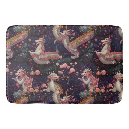 Tapis De Bain Dragons floraux géants (Devant)