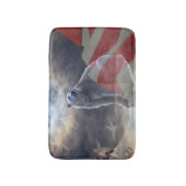 Tapis De Bain Drapeau américain de l'Ours polaire de l'Alaska (Devant (Vertical))