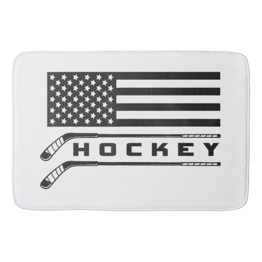 Tapis De Bain Drapeau américain Hockey Appareils - Drapeau améri (Devant)