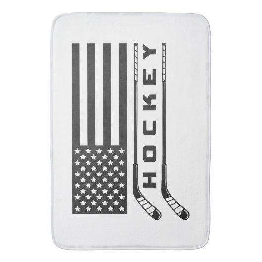 Tapis De Bain Drapeau américain Hockey Appareils - Drapeau améri (devant Vertical)