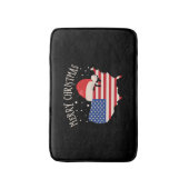 Tapis De Bain Drapeau américain Joyeux Noël design (Devant (Vertical))