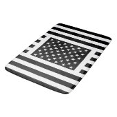 Tapis De Bain Drapeau américain noir & blanc USA Unique American (Angle)