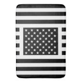 Tapis De Bain Drapeau américain noir & blanc USA Unique American (devant Vertical)