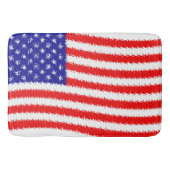 Tapis De Bain Drapeau américain ondulé (Devant)