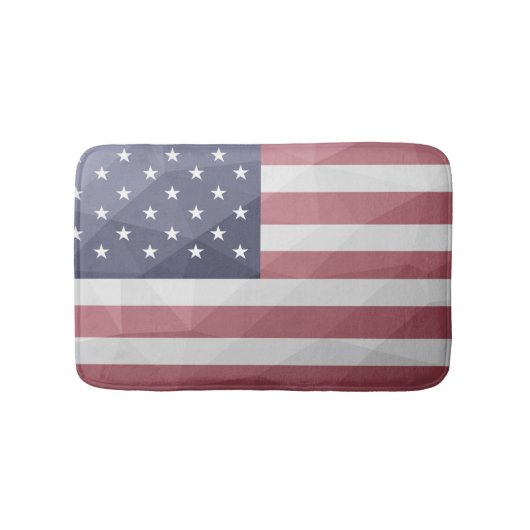 Tapis De Bain Drapeau américain Rouge Blanc Bleu Amérique Mesh g (Devant)