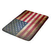 Tapis De Bain Drapeau américain rustique patriotique (Angle)