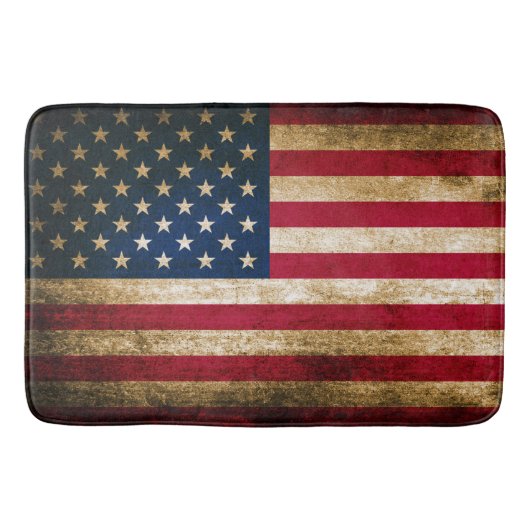 Tapis De Bain Drapeau américain rustique patriotique (Devant)