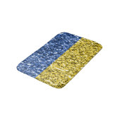 Tapis De Bain Drapeau bleu jaune Ukraine parties scintillant fau (Angle)