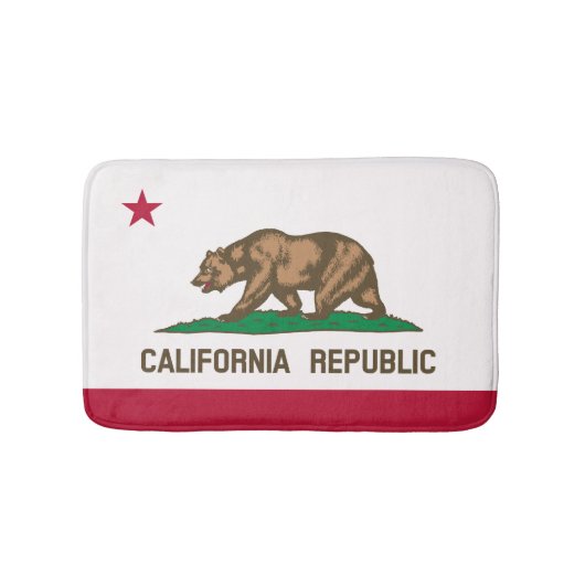 Tapis De Bain Drapeau californien, drapeau étatique américain (Devant)