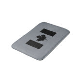 Tapis De Bain Drapeau canadien élégant en noir (Angle)