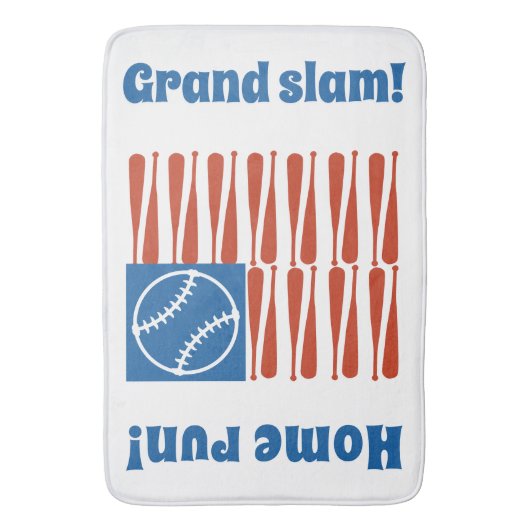 Tapis De Bain Drapeau de baseball (devant Vertical)