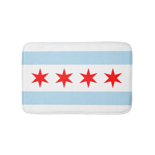 Tapis De Bain Drapeau de Chicago, Illinois Bathroom Mat (Devant)