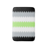 Tapis De Bain Drapeau de fierté Agender Abstrait Groovy Boho Zig (Devant (Vertical))