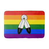 Tapis De Bain Drapeau de fierté bispirituel de SlipperyJoe's sym (Devant)