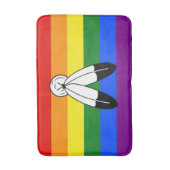 Tapis De Bain Drapeau de fierté bispirituel de SlipperyJoe's sym (Devant (Vertical))