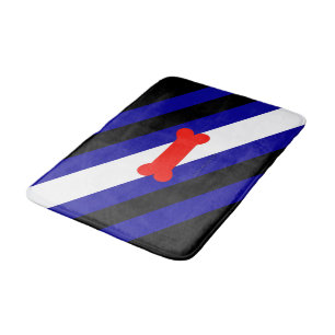 Tapis De Bain Drapeau de fierté de jeu de chiots de SlipperyJoe