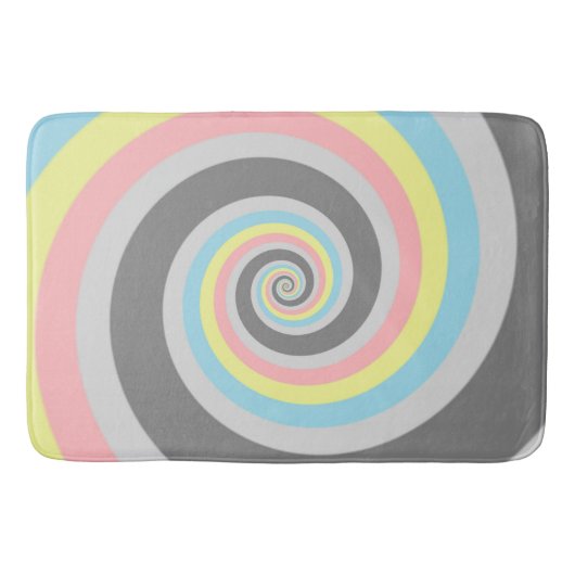 Tapis De Bain Drapeau de fierté Demiflux Spirale Abstraite Tripa (Devant)