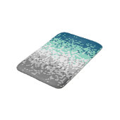 Tapis De Bain Drapeau de fierté frayromantique abstrait pixelisé (Angle)