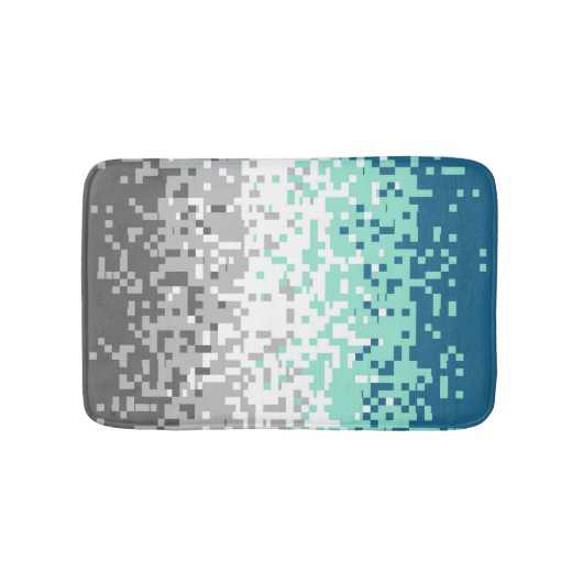 Tapis De Bain Drapeau de fierté frayromantique abstrait pixelisé (Devant)