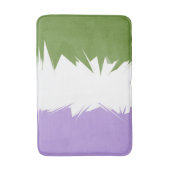 Tapis De Bain Drapeau de fierté Genderqueer abstrait ZigZag piqu (Devant (Vertical))