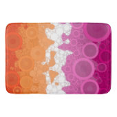 Tapis De Bain Drapeau de fierté lesbienne abstrait groovy bohème (Devant)