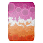 Tapis De Bain Drapeau de fierté lesbienne abstrait groovy bohème (devant Vertical)