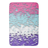 Tapis De Bain Drapeau de fierté multisexuel funky trippy ondulé (devant Vertical)