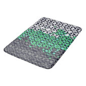 Tapis De Bain Drapeau de fierté Neutrois Abstrait Pixelisé Tripa (Angle)